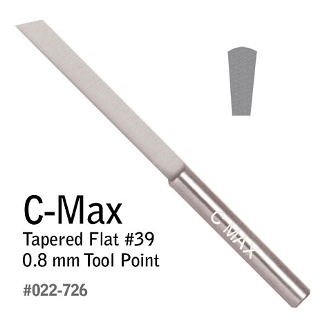 Флах штихель C-Max, трапецевидный, № 8, 0,8 мм*10°