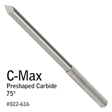 Штихель C-Max V-образного профиля, 75°